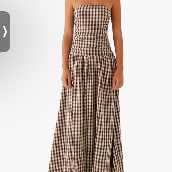 Gingham strapless dress - Picture 3 of 3